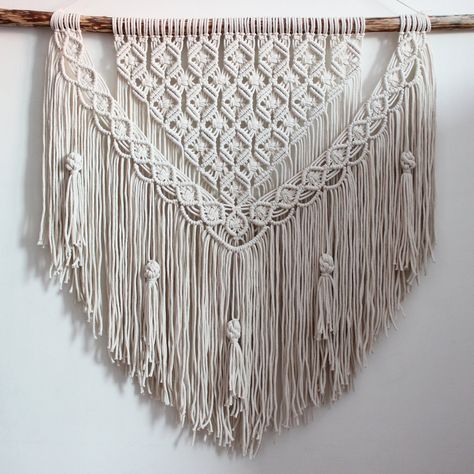 Easy Macrame Wall Hanging, Contemporary Tapestry, Driftwood Macrame, Fiber Wall Hanging, Macrame Wall Hanging Tutorial, Easy Macrame, Boho Wedding Decor, Macrame Headboard, Wall Decoration Ideas