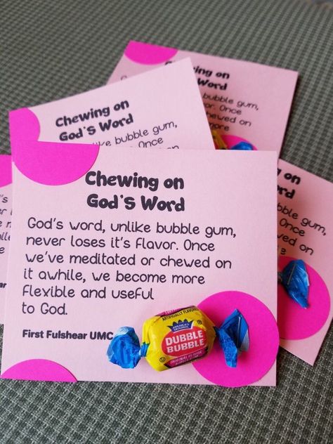 Agape Ideas Woman, Great Banquet Agape Ideas, Church Favors Ideas, Agape For Emmaus Walk, Chrysalis Agape Ideas, Sunday School Gifts For Kids, Bubble Gum Quotes, Agape Ideas Emmaus, Emmaus Agape Ideas Walks Gifts