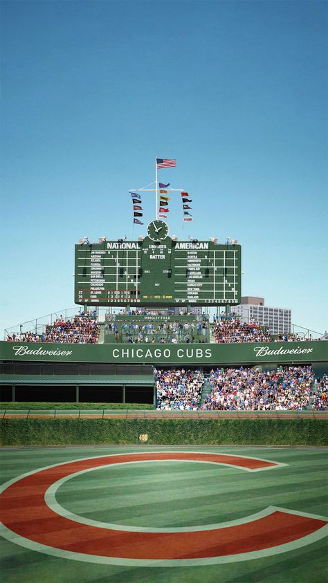 Cubs iPhone Wallpaper Vintage Cubs Poster, Wrigley Field Wallpaper, Cubs Wallpaper Iphone, Chicago Cubs Wallpaper Iphone, Aesthetic Baseball Wallpaper, Wrigley Field Aesthetic, Chicago Cubs Aesthetic, Cubs Background, Baseball Wallpaper Aesthetic