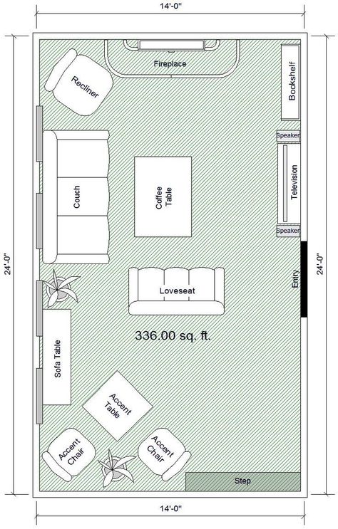 Long Living Room Layout, Rectangular Living Room, Large Living Room Layout, Rectangle Living Room, Family Room Layout, Fireplaces Layout, Rectangular Living Rooms, Living Room Floor Plans, Long Living Room