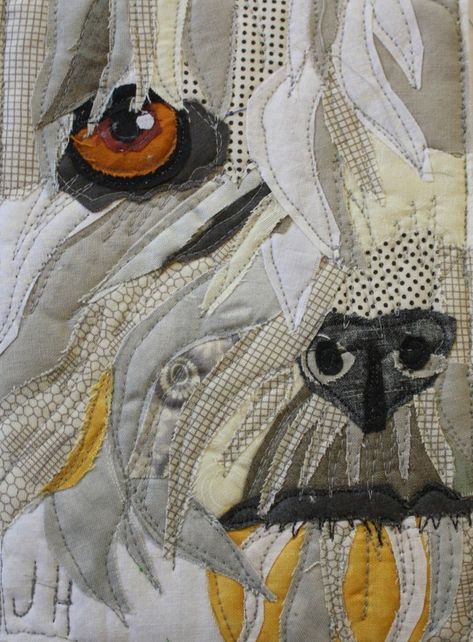Tela, Patchwork, Faces Fabric, Abstract Quilts, Necktie Quilt, Watercolor Quilt, Dog Portraits Art, Photo Quilts, Chalk Pencil