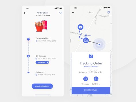 Food App Order Tracking & Delivery by Mohammad Shohid 💯 Wireframes Design, Ios App Design Inspiration, Steps App, Restaurant App, Ui Ux 디자인, Ui Ux App, Desain Ui, Floral Logo Design, Food Delivery App