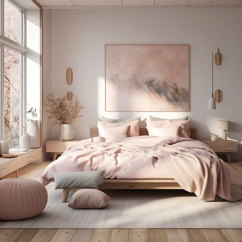 10+ Inspirational Pink Scandinavian Bedroom Designs to Adore • 333+ Images • [ArtFacade] Pastel Bedrooms, Modern Pastel Bedroom, Pink And Beige Bedroom, Light Pink Bedrooms, Innovative Design Ideas, Bedroom Decor For Women, Pastel Bedroom, Scandinavian Design Bedroom, Girly Apartment Decor