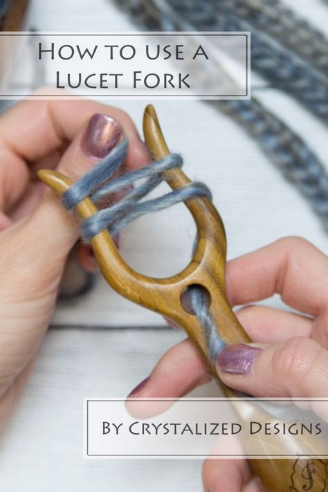 Lucet, Viking Knit, Lucet Fork Tutorial, Knitting Fork, Lucet Fork, I Cord, Yarn Projects, Knitting Tutorial, Knitting Techniques