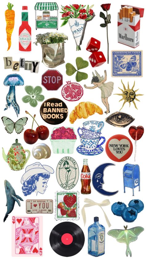 Junk Journal Stickers Printable, Aesthetic Sticker Collage, Book Collage Aesthetic, Jorja Aesthetic, Scrapbooking Cutouts, Digital Scrapbook Stickers, Scrapbook Cutouts, Stickers For Print, Junk Journal Stickers