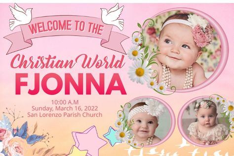 74+ Free Templates for 'Girl christening' Christening Background Girl, Welcome To Christian World Tarpaulin, Christening Background, Birthday Tarpaulin Background, Birthday Tarpaulin, Birthday Tarpaulin Design, Tarpaulin Design, Christening Banner, Christening Invitations Girl