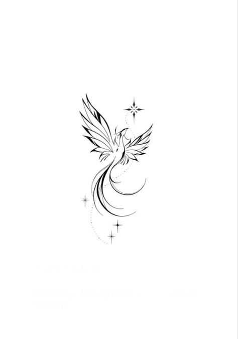 Phoenix Tattoo Women Feminine, Best Phoenix Tattoo, Small Fenix Tattoo, Behind The Ear Phoenix Tattoo, Phoenix Tattoo Minimal, Phoenix Ear Tattoo, Flower Phoenix Tattoo, Feminine Phoenix Tattoo Small, Phoenix Tattoo On Wrist