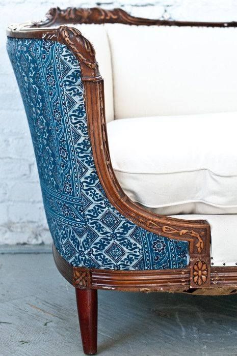 Unique couch with teal and wood accent Antique Couch, Furniture Images, Overstock Furniture, My Granny, Antique Sofa, Furniture Refinishing, Recliner Sofa, Settee, Redo Furniture