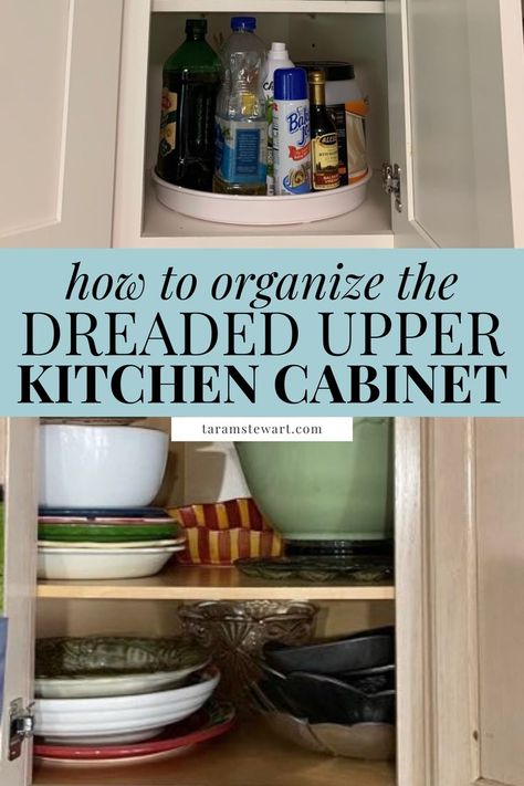 Let's organize kitchen cabinets! The best kitchen cabinet organiztion tips you can use in your small kitchen or large kitchen! Declutter your kitchen cupboards easily with my one pro tip that most people forget. My kitchen cabinet organization ideas will make your kitchen cleaner and organized! Check out my client's kitchen cabinet overhaul and use these kitchen organizational tips for home! The video shows one organize hack, click through to get more corner kitchen cabinet organization tips! Organize Corner Cabinet, Corner Cabinet Small, How To Organize Corner Kitchen Cabinet, Corner Kitchen Cabinet Organization, Corner Cupboard Organization, Declutter Kitchen Cabinets, Small Kitchen Cupboards, Kitchen Corner Cupboard, Organize Kitchen Countertops