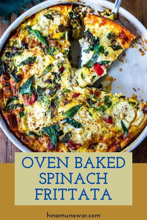 Oven Baked Spinach Frittata Quiche, Frittata Recipes Baked, Spinach And Potatoes, Egg Frittata Recipes, Frittata Recipes Breakfast, Spinach Frittata Recipes, Fritata Recipe, Potato Frittata Recipes, Baby Spinach Recipes