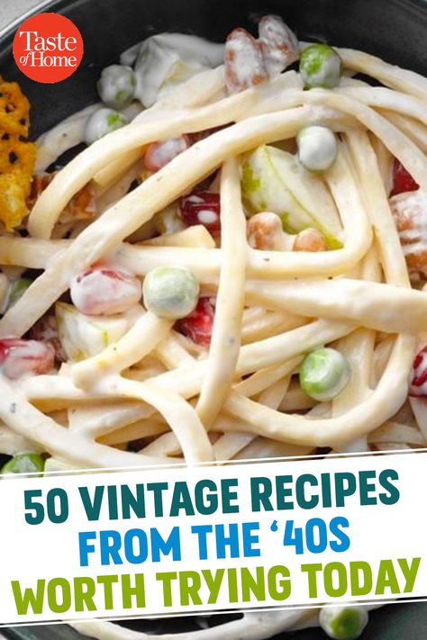 Dinner Recipes From The 1950s, Old Time Dinner Recipes, 50s Food Recipes, Vintage Dinner Recipes 1800s, 1960s Recipes Vintage, Childhood Favorite Recipes, Recipes From The 50s, 1940s Food Recipes, 1940s Meals