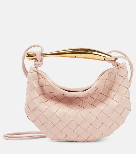 Sardine Mini leather crossbody bag in pink - Bottega Veneta | Mytheresa Mini Bag Outfit, Bottega Bag, Bottega Veneta Bag, Womens Designer Bags, Favorite Handbags, Backpack Tote Bag, Prada Crossbody Bag, Bag Trends, Handbag Backpack