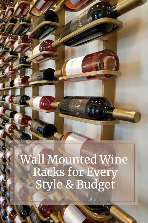 Sip, savor, and swoon over these fabulous Wall Mounted Wine Racks for Every Style & Budget - WWP 🍾✨ Discover the perfect addition to your home decor, while keeping your favorite bottles organized and within reach! Cheers to affordable elegance 🥂💖 Wine Rack For Small Spaces, Wall Mount Wine Rack Diy, Kitchen Wine Display, Wine Wall Storage, Wine Bottle Display Wall, Wall Mounted Wine Rack Ideas, Wall Wine Rack Ideas, Wine Racks For Wall, Metal Wine Rack Wall