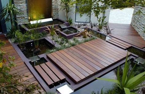 Kolam Air, Moderne Have, Japanese Rock Garden, Kolam Koi, Small Japanese Garden, Zen Garden Design, Ikan Koi, Desain Lanskap, Modern Landscape Design