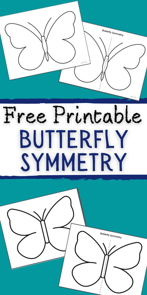 symmetry butterfly painting with free printable butterfly templates Butterfly Painting Kindergarten, Butterflies Art For Kids, Build A Butterfly Printable, Kindergarten Spring Crafts Easy, Very Hungry Caterpillar Butterfly Craft, Toddler Spring Crafts Easy, Preschool Symmetry Activities, Bug Art Kindergarten, Butterflies Template Free Printable