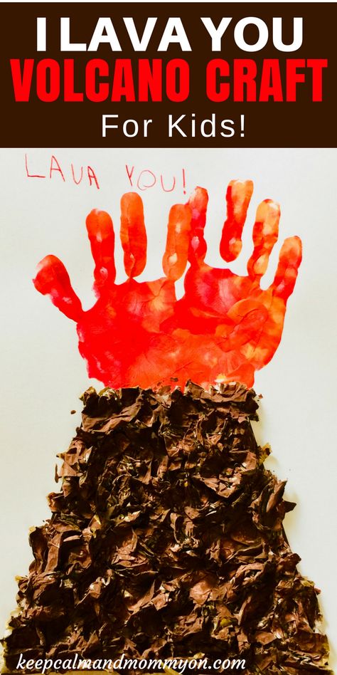 I Lava You Volcano Craft! Crafts For kids, Crafts For Preschoolers, Handmade Gifts From Kids Handmade Gifts From Kids, Volcano Craft, Summer Holidays Kids, Volcano Hawaii, Hawaii Crafts, Hawaiian Crafts, Crafts For Preschoolers, Gifts From Kids, Island Crafts