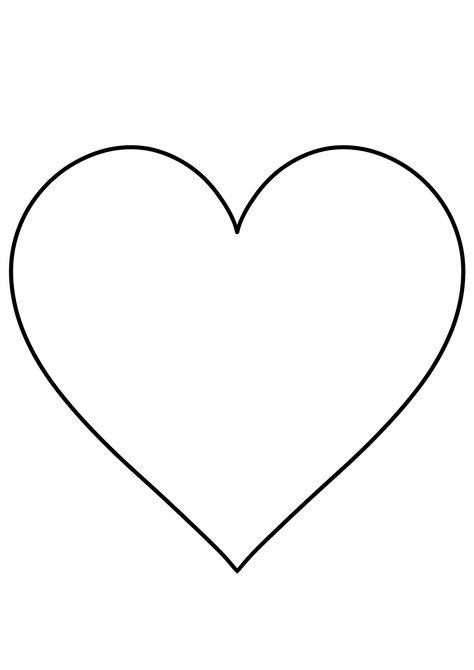 12 Free Printable Heart Templates Cut Outs - Freebie Finding Mom Heart Shape Template Free Printable Valentines Day, Heart Shape Pattern Free Printable, Hearts Cut Out, Heart Shape Outline, Heart Shape Coloring Page, Heart Stencil Templates Free Printables, Small Heart Template Free Printable, Free Printable Heart Template, Heart Of Happiness Template