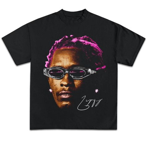 Young Thug Shirt, Concert Merch, Black Graphic Tee, 90s Rap, Graphic Tee Outfits, Rap Tee, Young Thug, T Shirt Image, Novelty Clothing