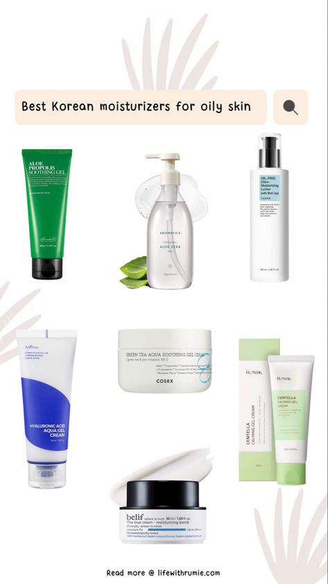Best korean moisturizers for oily skin you need to try out. Click to read more Korean Gel Moisturizer, Oil Free Moisturizer For Oily Skin, Korean Skin Care Oily Skin, Korean Moisturizer For Oily Skin, Korean Skincare For Oily Skin, Moisturizer Korean, Best Moisturizer For Oily Skin, Face Moisturizer For Oily Skin, Moisturizers For Oily Skin
