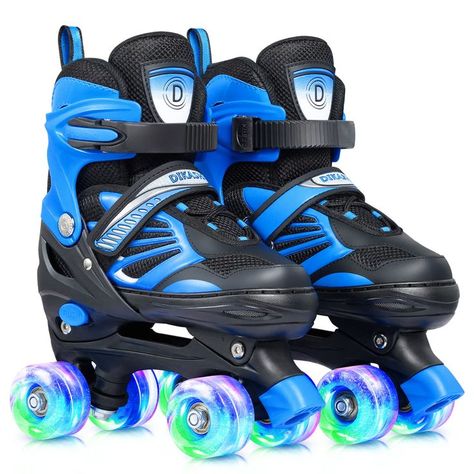 DIKASHI Roller Skates for Boys Age 1-12 with Light Up Wheels, 4 Size Adjustable Indoor Outdoor Rollerskates for Little Kids Boy Beginners Toddler Roller Skates, Kids Roller Skates, Cool Toys For Boys, Boys Snow Boots, Girls Rain Boots, Toddler Suits, Spiderman Kids, Roller Skate Shoes