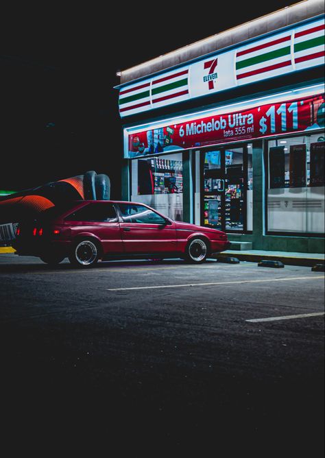 7eleven night 7/11 Aesthetic Night, 7 11 Aesthetic, Late 90s Aesthetic, Seven Eleven, Slammed Cars, Late Night Drives, 7 Eleven, Night Vibes, 90s Aesthetic