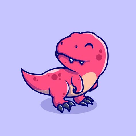 Cute baby tyrannosaurus cartoon characte... | Free Vector #Freepik #freevector T Rex Cartoon, T-rex Drawing, T Rex Tattoo, Dino Drawing, Cute T Rex, Dinosaur Tattoos, Dinosaur Posters, Dinosaur Drawing, Dinosaur Illustration