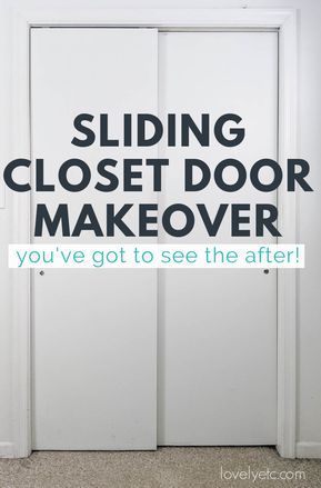 Tiny Master Closet, Sliding Closet Door Makeover, Door Redo, Old Closet Doors, Double Closet Doors, Sliding Closet Door, Diy Closet Doors, Bedroom Closet Doors, Door Makeover Diy