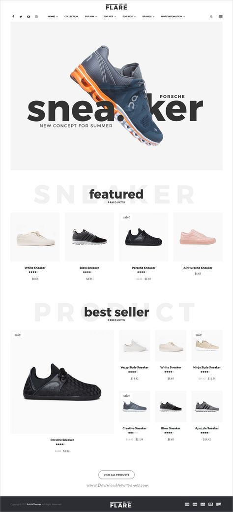 Ecom Web Design, Shoe Website Design Inspiration, Shoes Website Design Layout, Shoe Ecommerce Web Design, Footwear Website Design, Shop Shoes Design, Sneaker Website Design, Website Catalog Design, Creative Ecommerce Website Design