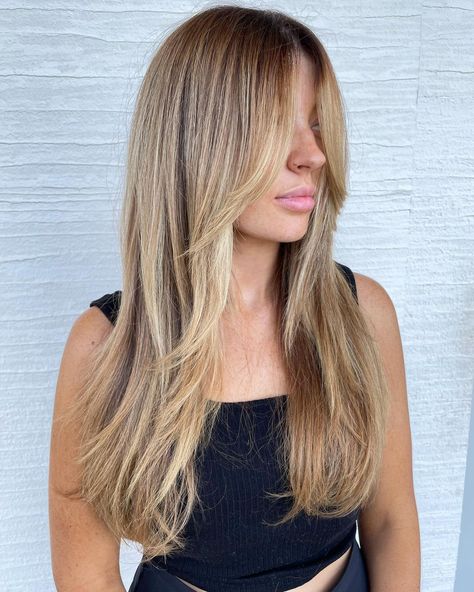 Wash And Go Haircuts, Layered Haircuts Straight Hair, Haircuts For Long Hair Straight, Long Hair Cuts Straight, Long Length Haircuts, Kadeřnické Trendy, Haircuts For Long Hair With Layers, Straight Layered Hair, Layered Haircuts For Medium Hair