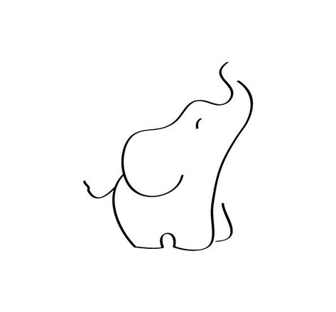 Quick And Easy Tattoos, Mother Elephant Tattoo, Minimalist Animal Tattoo, Little Elephant Tattoos, Elefant Tattoo, Simple Elephant Tattoo, Baby Elephant Tattoo, Tiny Elephant Tattoo, Cute Elephant Tattoo