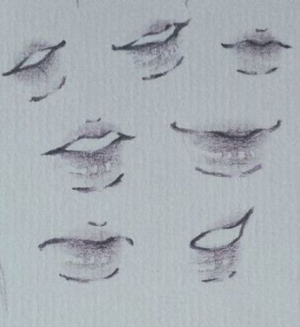 Sketches Mouth, Drawing Tutorial Mouth, Lips Sketch, Anime Mouths, Anime Lips, Lip Drawing, Desen Realist, Mouth Drawing, 그림 낙서