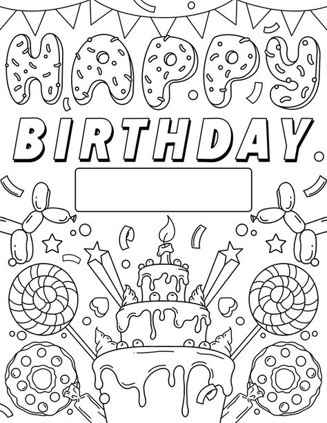 Color our free happy birthday coloring page that's also a free printable birthday sign. Get this free birthday sign to print, then hang or use for a birthday parade! Crayola Coloring Pages, Mom Coloring Pages, Name Coloring Pages, Happy Birthday Coloring Pages, Turtle Coloring Pages, Happy Birthday Printable, Birthday Coloring Pages, Happy Birthday Signs, Happy Birthday Flower