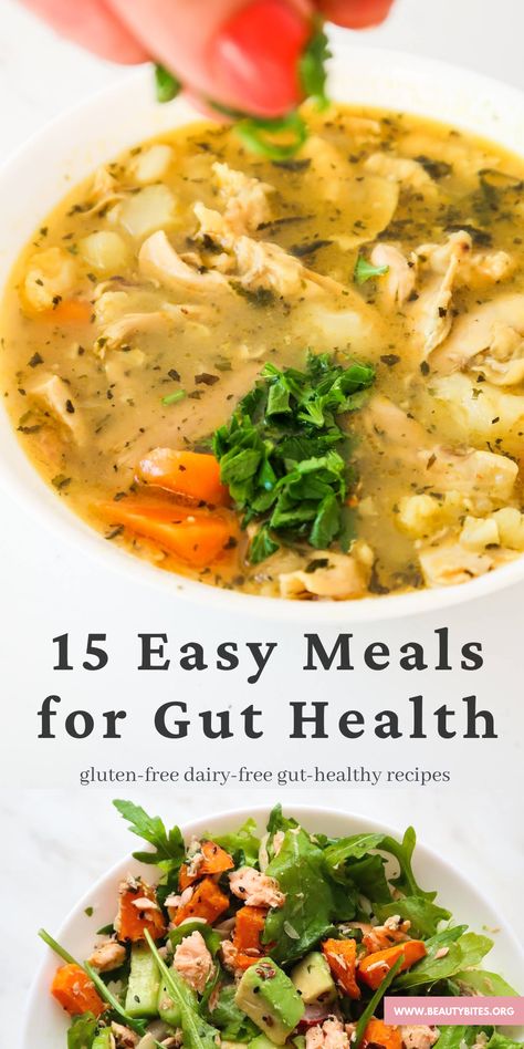 15 Gut-Healthy Recipes To Restore Your Gut Microbiome Easy Gut Healthy Recipes, Meals For Gut Health, Healthy Gut Recipes, Gut Health Diet, Gut Healing Recipes, Gut Health Recipes, Healing Recipes, Digestive Issues, Gut Microbiome