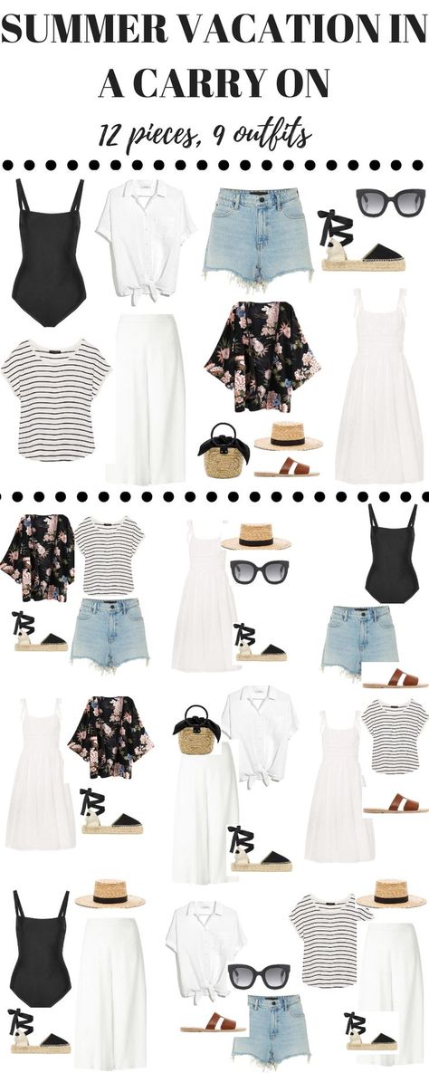Here are cute summer outfits ideas to show you how you can pack your summer vacation outfits in a carry on! Beach Holiday Outfits, Sommer Strand Outfit, Spring Break Beach, My Chic Obsession, Holiday Outfits Summer, Push Up Lingerie, Beach Vacation Outfits, Vacay Outfits, Summer Vacation Outfits