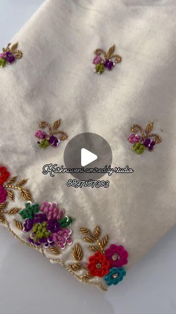 White Saree Embroidery Design, Off White Work Blouse Designs, Maggam Work New Models, Cream Blouse For Saree, Cream Colour Blouse Designs, White Blouse Embroidery Designs, Off White Blouse Designs Work, Hand Embroidery Blouse Designs Simple, White Blouse Designs For Saree