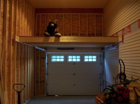 Over door mezzanine Mezzanine Garage Conversion, Garage Mezzanine Ideas, Mezzanine Garage, Garage Expansion, Garage Mezzanine, Garage Room Conversion, Garage Bedroom Conversion, Mezzanine Ideas, Mezzanine Storage