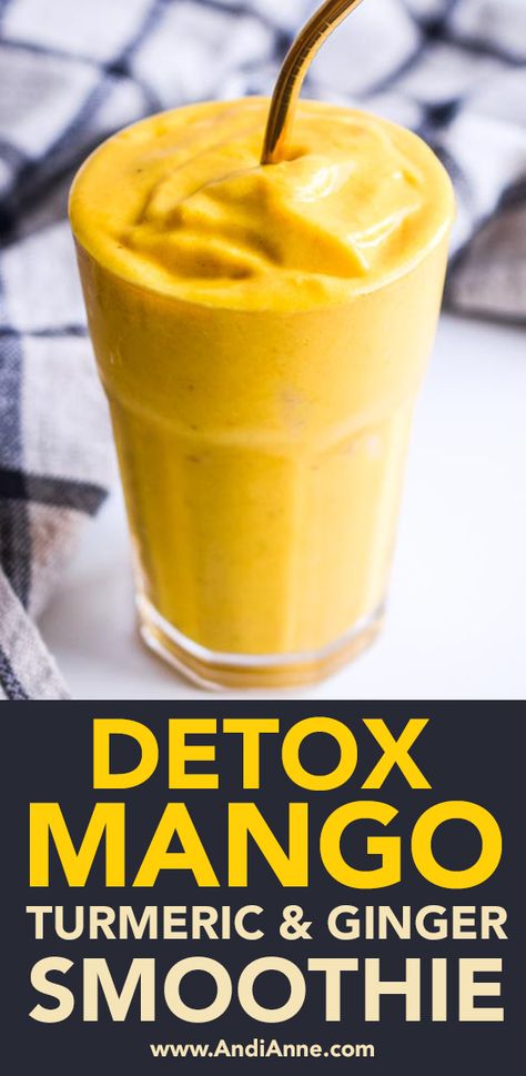 Essen, Tumeric Smoothie, Ginger Smoothie Recipes, Mango Smoothie Recipes, Anti Inflammation Recipes, Turmeric Smoothie, Turmeric Recipes, Turmeric Ginger, Smoothie Drink Recipes