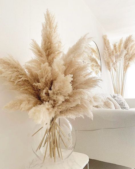 Pampas Grass Decor Ideas Perfect for Any Interior Style | Posh Pennies Hal Decor, Grass Decor, Pampas Grass Decor, Interior Design Per La Casa, Pampas Gras, Deco Floral, Decor Minimalist, Decor Home Living Room, Dried Flower Arrangements