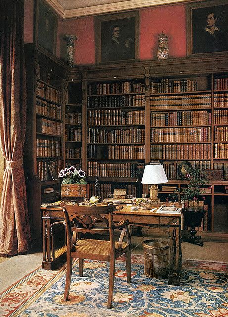 What I love most about these kinds of libraries is the wood tones, both of the woods and of the books. Victorian Library Room, Victorian Piano, Victorian Study, Victorian Library, Library Study Room, Antique Library, Library Study, Private Library, Study Room Design