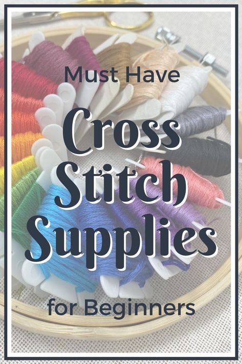Cross Stitch Patterns Free Easy, Cross Stitch Tools, Cross Stitch Material, Cross Stitch Floss, Cross Stitch Tutorial, Cross Stitch Beginner, Thread Needle, Good Lighting, Cross Stitch Thread