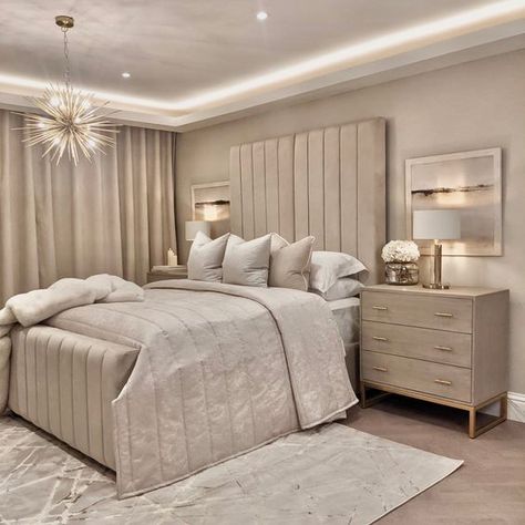 #follow #bedroomdecor #bedroom #lifestyle #homedecor #home #house #homedecorideas #blogging #blogger #blog Penyimpanan Makeup, تصميم داخلي فاخر, Room Makeover Bedroom, Upholstered Bed, Room Inspiration Bedroom, Bedroom Inspo, Design Case, Luxurious Bedrooms, New Room