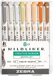 Mildliner Highlighters, Zebra Mildliner, Technical Pen, Art Pens And Markers, Highlighter Set, Highlighter Pen, College Planner, Ink In Water, Calligraphy Pens