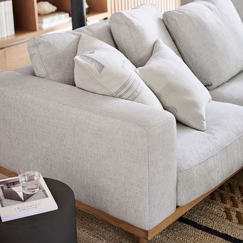 Best Sofas For Families, Furniture Design Sofas, Best Couches, West Elm Living Room, Sofa And Love Seat, West Elm Sofa, Glam Apartment, Comfortable Sofas, Small Sectional Sofa