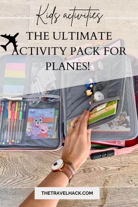 Diy Travel Activity Kits, Activity Bags For Toddlers, Travel For Kids Activities, Activities For Plane Rides, Airplane Kits For Kids, Roadtrip Activities For Kids Busy Bags, Travel Busy Bags For Toddlers, Road Trip Preschoolers, Plane Kids Activities