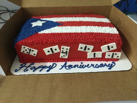 Puerto Rican flag with dominoes Dominican Party, Business Anniversary Ideas, Puerto Rican Christmas, Pr Flag, Puerto Rico Pictures, Puerto Rican Cuisine, Puerto Rico Food, Boricua Recipes, Puerto Rican Flag