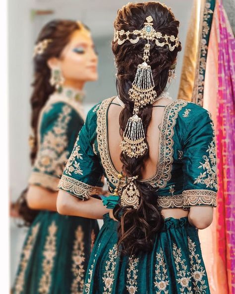 New Bridal Hairstyle, Statement Headband, Pengantin India, Bridal Braids, Unique Hair Accessories, Indian Bridal Hairstyles, Indian Bridal Fashion, Indian Bridal Outfits, Easy Hairstyles For Long Hair