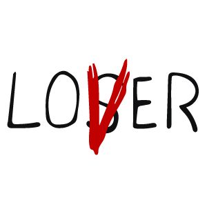Sticker Lover Not Loser. Loser Lover Painting, Lover Loser Tattoo, Cool Screensavers, Lover Loser, Loser Lover, Yin Yang Tattoos, Cool Dude, No Bad Days, Tumblr Stickers