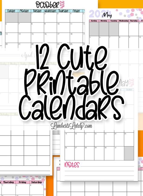 Organize your 2024 in style with these cute printable calendars! Get both blank and dated, portrait and landscape calendars with free pdf printables. Free Printable Calender, Free Printable Weekly Calendar, Free Blank Calendar, Blank Monthly Calendar Template, Calender Printables, Free Monthly Calendar, Printable Calendar Pages, Free Printable Calendar Monthly, Weekly Calendar Printable