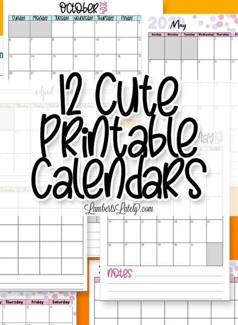 Organize your 2024 in style with these cute printable calendars! Get both blank and dated, portrait and landscape calendars with free pdf printables. Printable Calendar Design, Free Blank Calendar, Calender Printables, Free Monthly Calendar, Printable Calendar Pages, Free Printable Calendar Monthly, Free Printable Calendar Templates, Daily Planner Printables Free, Free Calendar Template