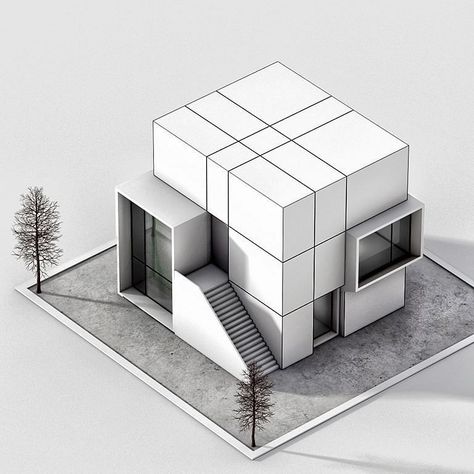 cubic home number 4 www . tarisheh . com @tarisheh_studio @tarisheh.archviz #amazing_architecture #villa #architecture #designing… Cubic Architecture Concept, Cubes Architecture Concept, Cubic House, Cube Model, Cubic Architecture, Cubes Architecture, Maquette Architecture, Conceptual Model Architecture, Villa Architecture